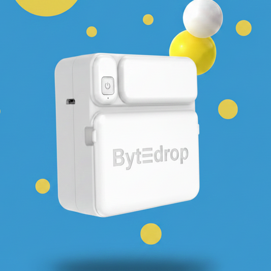 Mini Byt≡drop Printer HD Photo Pocket Thermal Label White Color Paper Wireless Bluetooth Mini Note Maker•